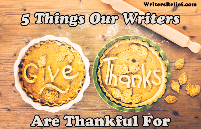 writers are thankful