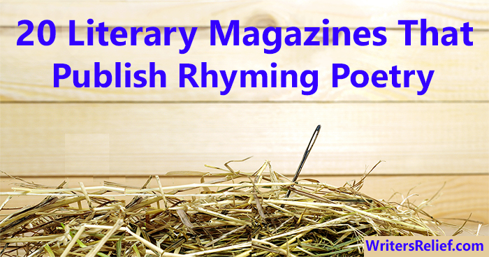 20 Literary Magazines That Publish Rhyming Poetry | Writer’s Relief